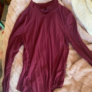 A New Day Red Long Sleeve Bodysuit